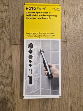 HOTO Wand Cordless Spin Scrubber in Yellow & Black